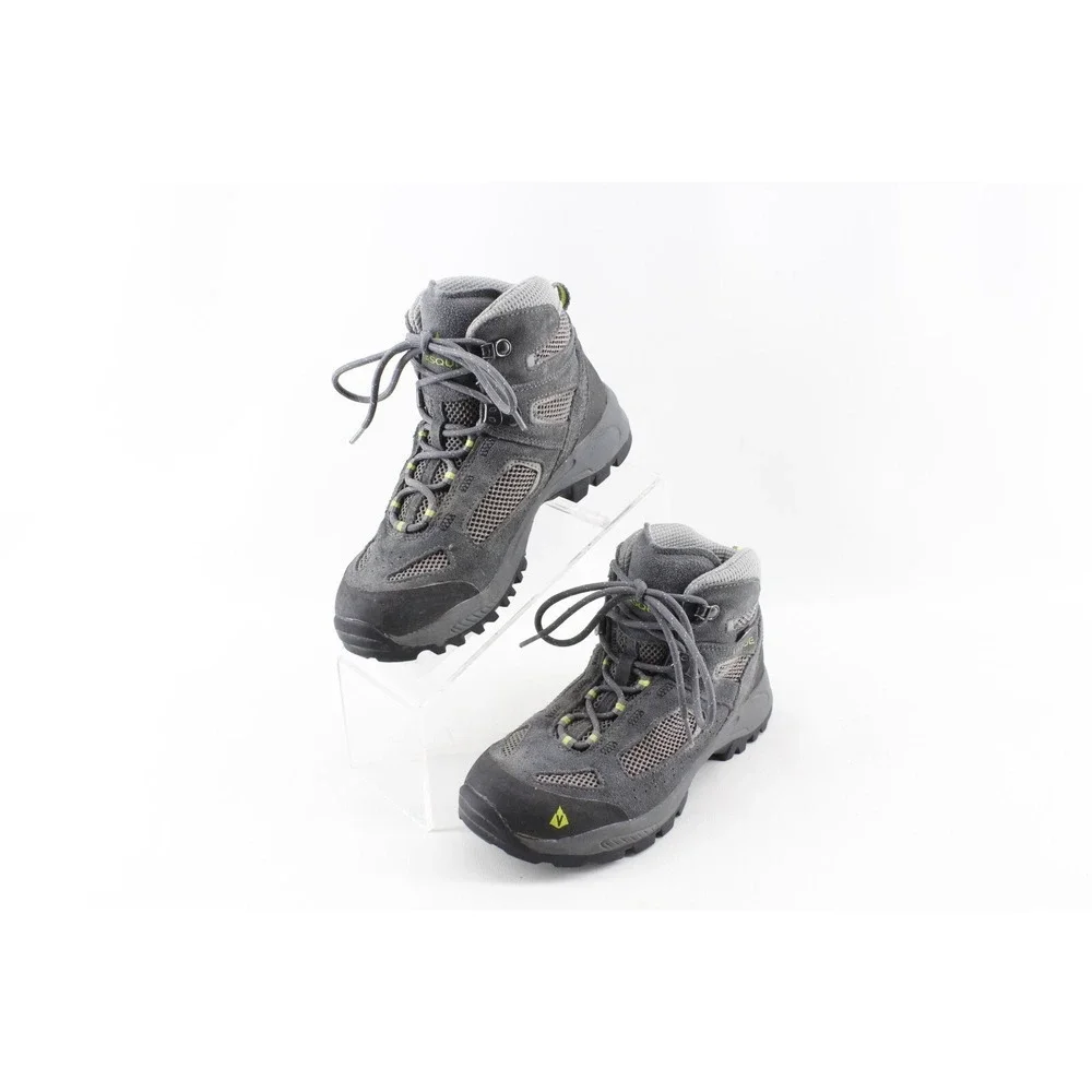 Vasque Ultra‎ Dry Gray Leather Mid Waterproof Hiking Boots Youth Size 4 US 7213